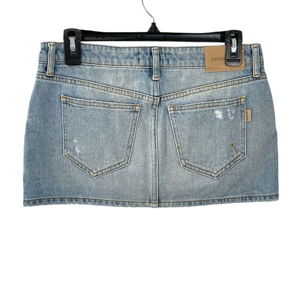 NWT Retrofete Darlinda Mini Micro Denim Jean Skirt Women's Size SMALL - Picture 7 of 12